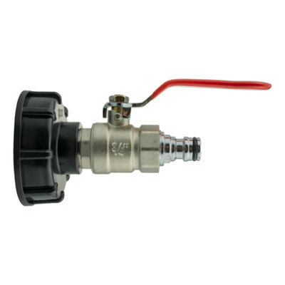 Ibc S60X6 2" Lid With 3/4" Bspf ThreadBrass Lever Valve And Zinc Quick-Connect Tap from B&Q