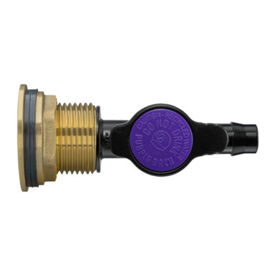 1" Brass Water Butt Set Including Inline Valve13mm Barb Irrigation Connector And Ptfe Tape from B&Q