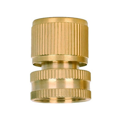 3/4" Bsp Female Thread Brass Hose Connector With Snap-On Quick-Connect Female End from B&Q