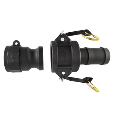 Camlock Fittings Kit Type A & CPolypropylene (Pp) Quick-Release Cam And Groove Hose Connectors from B&Q