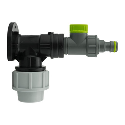25mm Mdpe Wall Flange Set Including Quick-Connect Valve And Tap Adapter from B&Q