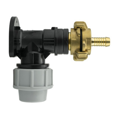 25mm Mdpe Wall Flange Kit With 13mm Barbed Geka Connector And 3/4" Bsp Geka Male from B&Q