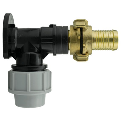 25mm Mdpe Wall Flange Kit With 25mm Barbed Geka Connector And 3/4" Bsp Geka Male from B&Q