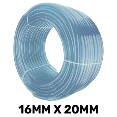 100M Transparent Pvc Tubing 16mm Id X 20mm OdFood-Safe Flexible Hose from B&Q