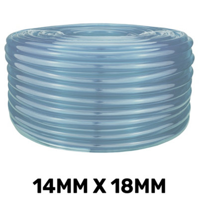 1M Transparent Flexible Pvc Hose14mm Id X 18mm OdFood-GradeUv & Chemical Resistant from B&Q