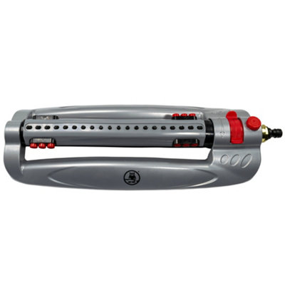 Metal Turbo Oscillating Lawn Sprinkler With 20 Nozzles385 M² CoverageQuick-Click Hose ConnectionFlow Control from B&Q