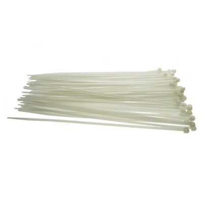  - 100 Neutral Nylon Cable Ties 2.5mm X 200mmPack Of 1008Kg Tensile Strength