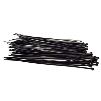  - Pack Of 100 Black Nylon Cable Ties 2.5mm X 100mmSelf-Locking Uv-Resistant Zip Ties