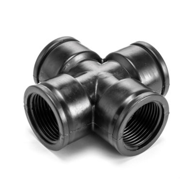2Inch Bsp Female Polypropylene Cross Connector For 4 Way Fluid Distribution from B&Q