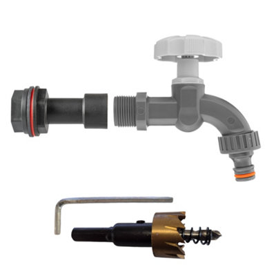 Rainwater Bsp  Includes Grey Dial Tap Nut Washers And 21mm Hss Hole Saw from B&Q
