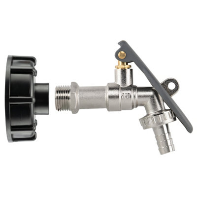 Ibc 2" S60X6 Lid With 1/2" Bsp Threaded Lever TapHose Tail And Locking Handle from B&Q