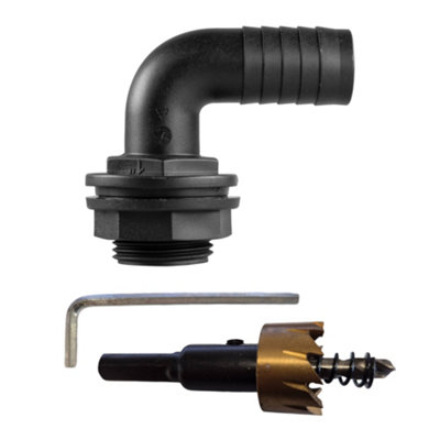 1Inch Barb Outlet  Includes 34mm Hss Drill Bit from B&Q