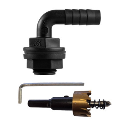 1/2Inch Barb Outlet  Includes 21mm Hss Drill Bit from B&Q