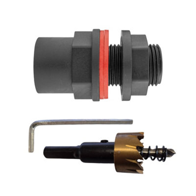 1/2Inch Bsp Water Butt Connector Male With Female Outlet And 21mm Hss Drill Bit  Unbranded from B&Q