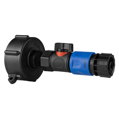 Ibc S60X6 To 3/4" Bsp Adapter Kit With Snap-On Valve And 3/4" Bspf Click-Lock Hose Connector0.13 Kg from B&Q