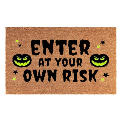  - Doormat Enter Printed Coir Door Mat Rubber Backing