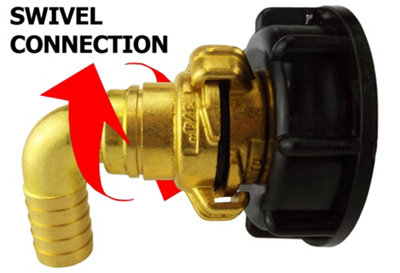  - Ibc  Bsp Male Geka Connector And 25mm Swivel Elbow Hose Tail  Kit