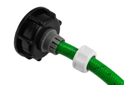 Ibc 2" S60X6 Lid With Built-In 2" Bsp Connector And Hose MenderPlastic Set from B&Q