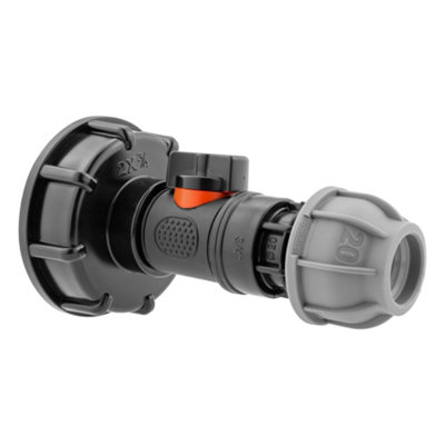 Ibc Bsp Valve And 20mm Mdpe Straight Connector  Ibc027F from B&Q