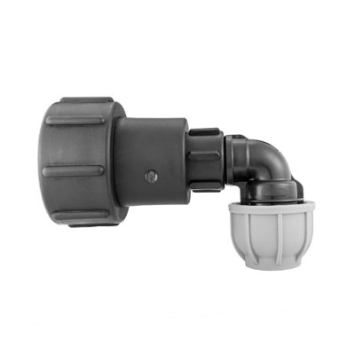 Ibc024E  Bspf Extension And 25mm Mdpe 90Degree Elbow Connector from B&Q