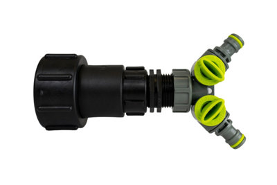 Ibc  Bsp Threaded Nipple And Dual Outlet Splitter from B&Q