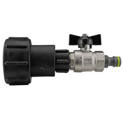Ibc021Z Bsp Female Adapter Set With Butterfly Tap And Male Click Lock Connector from B&Q