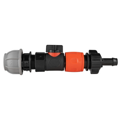 20mm Bspf Quick Connect Valve And 13mm Hose Barb Adapter from B&Q