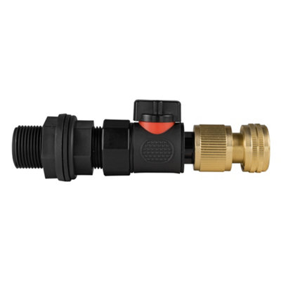 Brass  Bsp Water Butt Adapter And Quick Connect Valve from B&Q