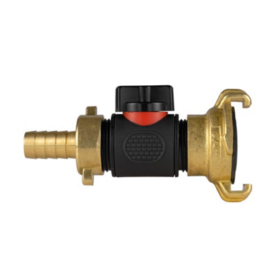 13mm Bspm Soft Touch In Line Valve And Geka Style Coupling from B&Q