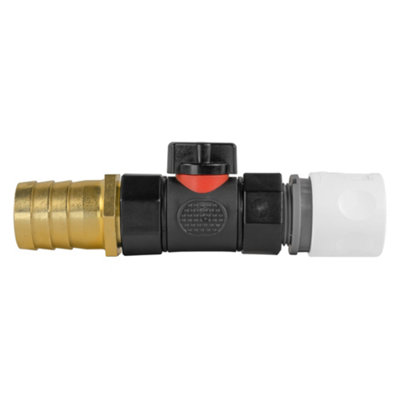 25mm Bspf Valve And Click Lock Hose Connector Wl from B&Q