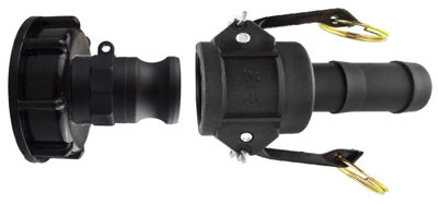  - Ibc 2" S60X6 End Cap With Integrated 2" Bsp Female Thread And 2" Type F & C Camlock Quick Connectors