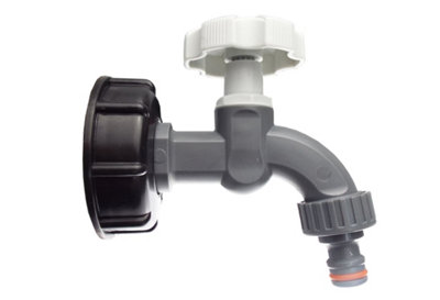 Ibc 2" S60X6 Lid With 1/2" Bsp Female Thread And 1/2" Bsp Male Quick-Lock Plastic Tap from B&Q