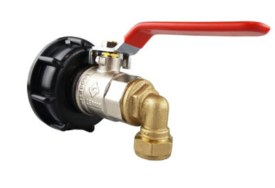 Ibc  Bsp Adapter Kit With Nickel Plated Brass Lever Valve And 22mm Compression Elbow from B&Q