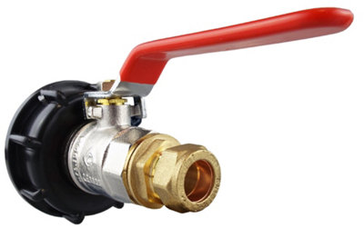 Ibc  Bsp Female Lever Tap And 22mm Brass Compression Fitting from B&Q