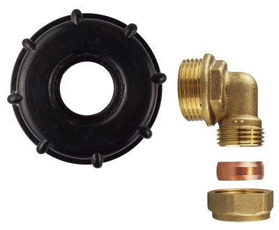 Ibc  Bsp Female Thread And 28mm Brass Compression Elbow Kit from B&Q