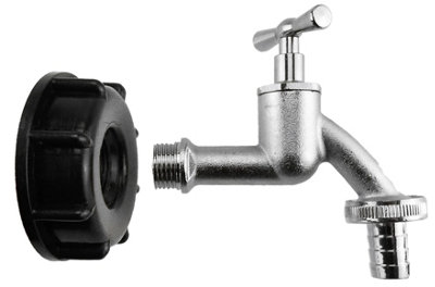 Ibc  Bsp Nickel Plated Bib Tap Kit from B&Q