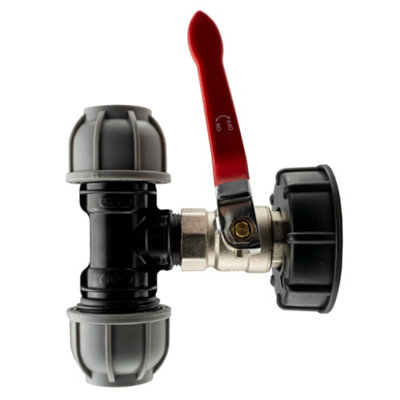 Ibc  Bsp Lever Valve And 20mm Mdpe Tee Connector from B&Q