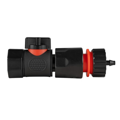 3/4Inch Bspf Quick Connect Valve With 4mm Micro Barb Hose Connector Kit  Weather Resistant Plastic from B&Q