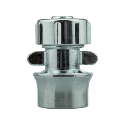  - 1/2" Female Hose Connector Chrome Zinc Click Lock Quick Connect Fitting