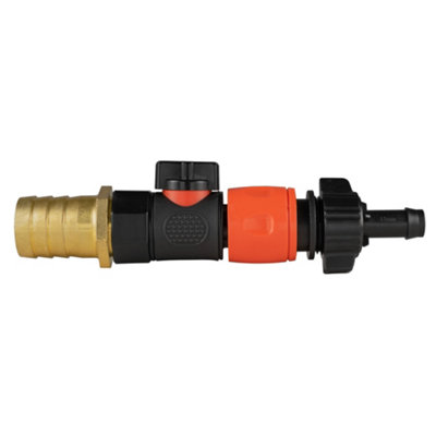 25mm Bspf Quick Connect Valve And 13mm Barb Hose Connector Set from B&Q