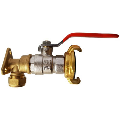 15mm Brass Wall Flange Kit With Nickel-Plated Lever Valve And Geka 1/2" Bspm ConnectorBrc-Wfkit014 from B&Q