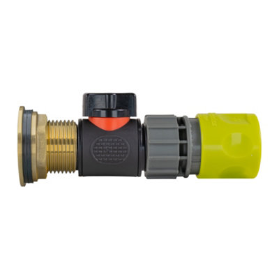 1Inch Inline Valve And Lime Quick Connect Includes Ptfe Tape from B&Q