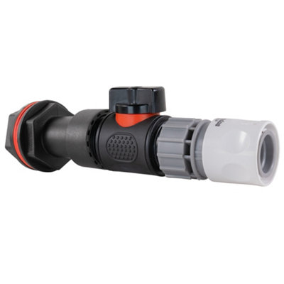 3/4Inch Bsp Water Butt Extension Kit With 50mm Projection In Line Soft Touch Valve And Wl Quick Connect Female Fitting from B&Q