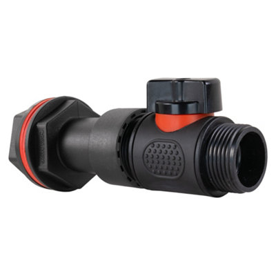 3/4Inch Bsp Water Butt Extension Kit With 50mm Extension And In Line Soft Touch Valve from B&Q