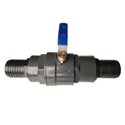  - 1.25 Inch Bspf Pp Valve With 2 X 1.25 Inch Bspm To 32mm Barb Pond Connectors