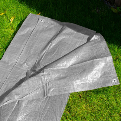 Unbranded S-Grade Lightweight Grey Tarpaulin 50Gsm2M X 2M from B&Q