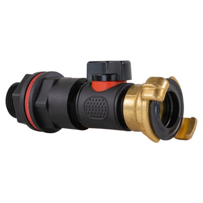 3/4Inch Bsp Water Butt Kit With In Line Soft Touch Valve And Geka Claw Connector from B&Q
