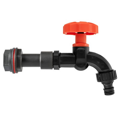Black Water Butt Extension Set With Nut And Washers  Garden Tap Plumbing Kit from B&Q