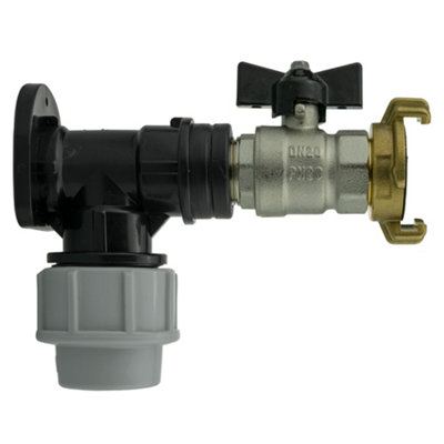 25mm Mdpe Wall Flange Kit 3/4" Bsp Valve Geka Connector Pn10 from B&Q