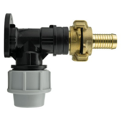 25mm Mdpe Wall Flange Kit 3/4 Inch Bsp Geka Connector 19mm Hose Barb Set from B&Q